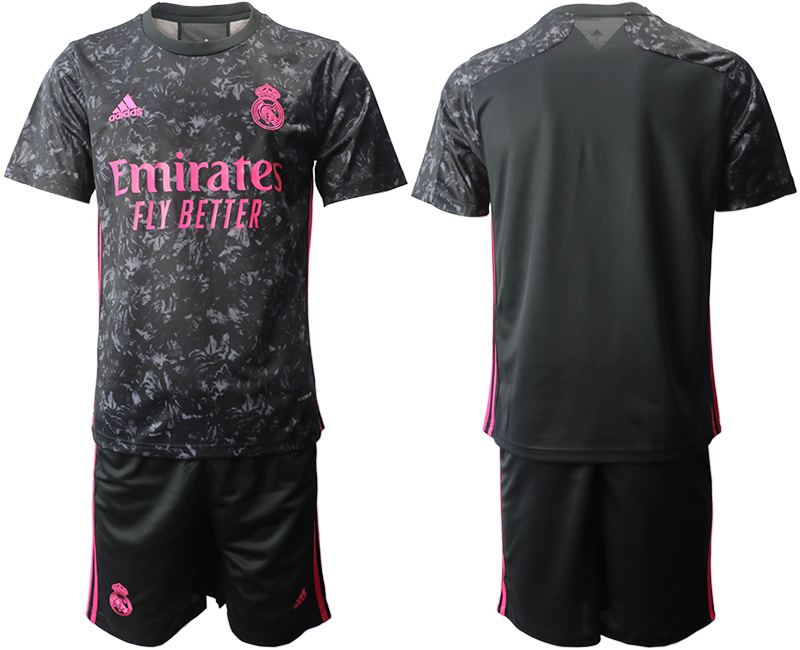 Men 2020-2021 club Real Madrid black goalkeeper blank Soccer Jerseys1->real madrid jersey->Soccer Club Jersey